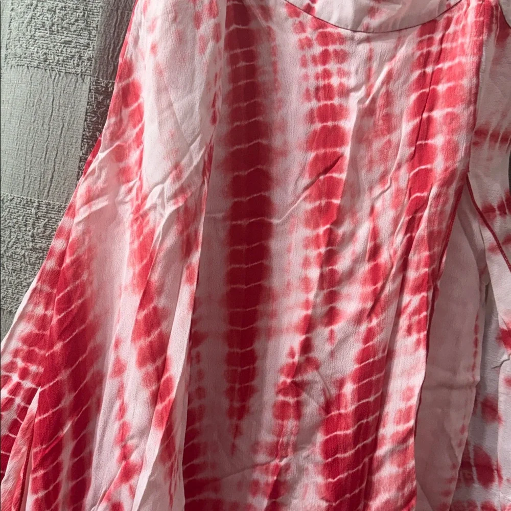Michael kors Red and White Tie-Dye Flowy Slip Dress - Picture 6 of 11